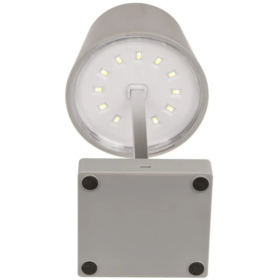 Out of the blue Tafellamp - USB - LED - grijs - kunststof - 26 cm
