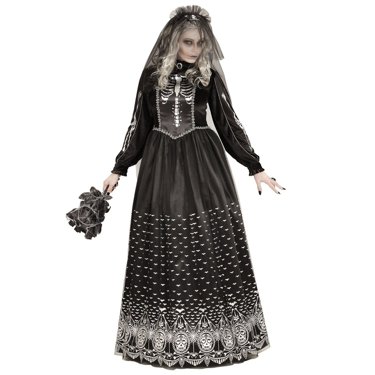 Halloween Jurk Dames Bruid Skelet