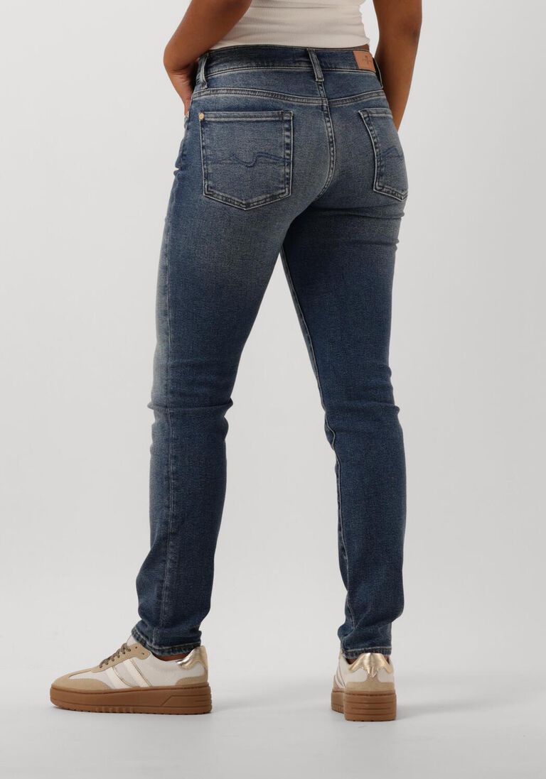 blauwe 7 for all mankind straight leg jeans roxanne