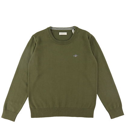 GANT Bluse - Strick - Shield Classic+ - Juniper Green