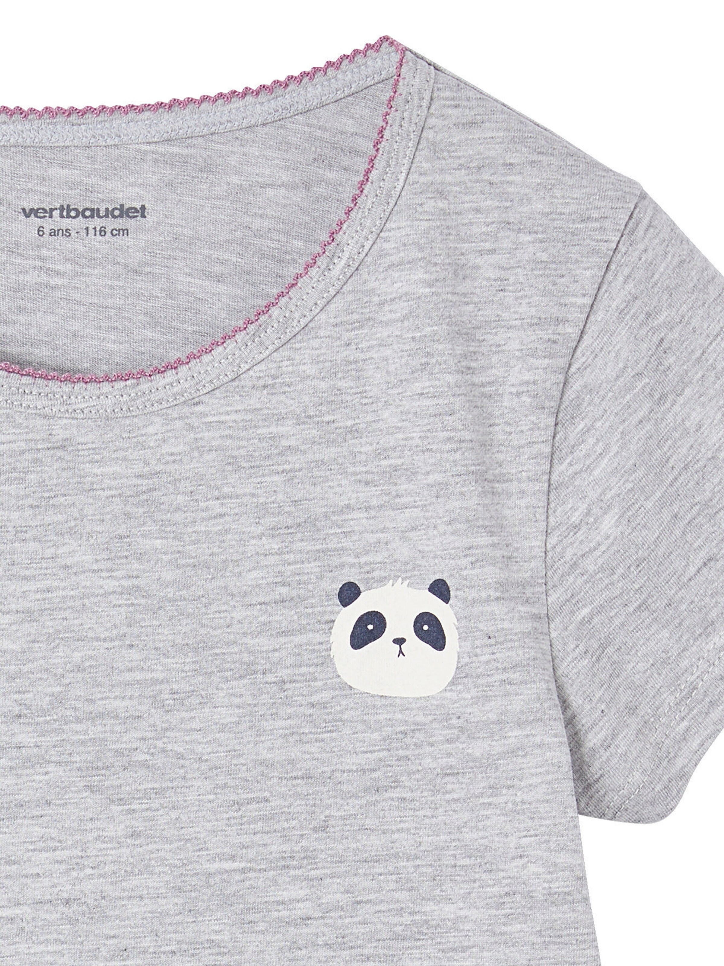 Vertbaudet 3er-Pack Mädchen T-Shirts mit Tieren wollweiß