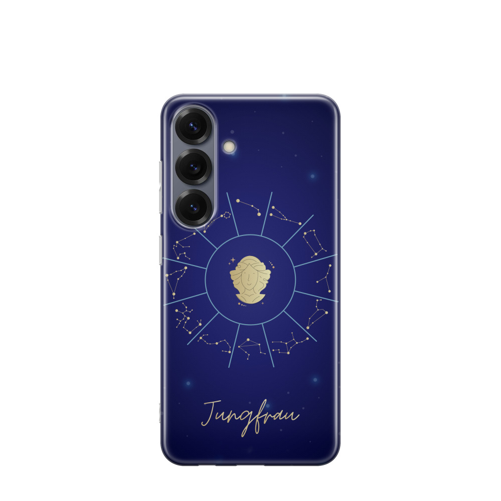 Samsung Galaxy S25 Gummi Hülle Jungfrau 3 - Blau