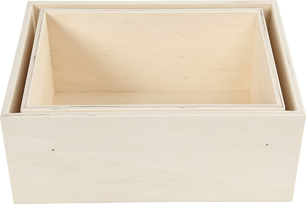 Bogkasser - Rektangel - H 27+31 CM - D 12,5 CM - B 19,5+22,5 CM - 2 Stk