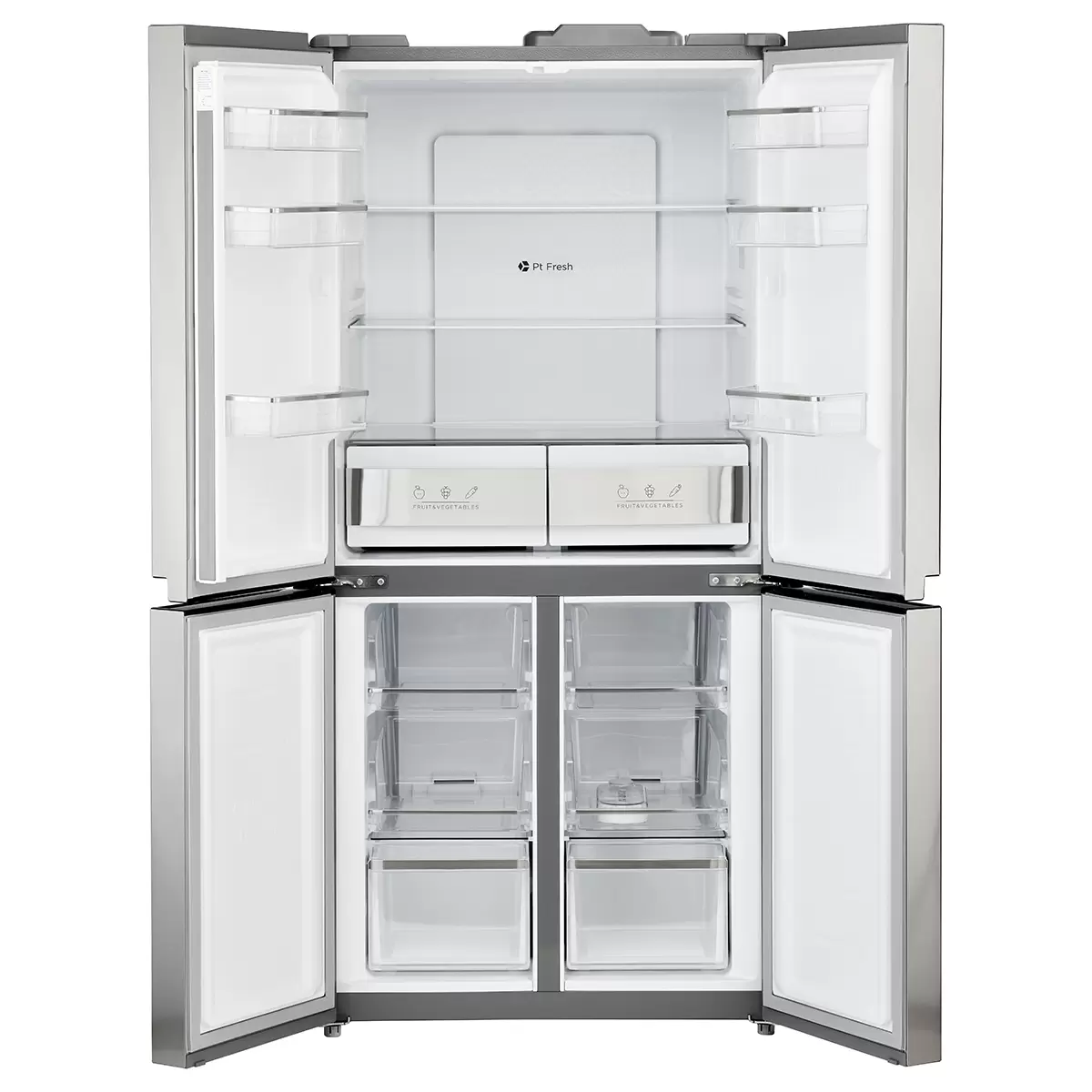 Kühl-/ Gefrier-Kombination Food Center Silber
