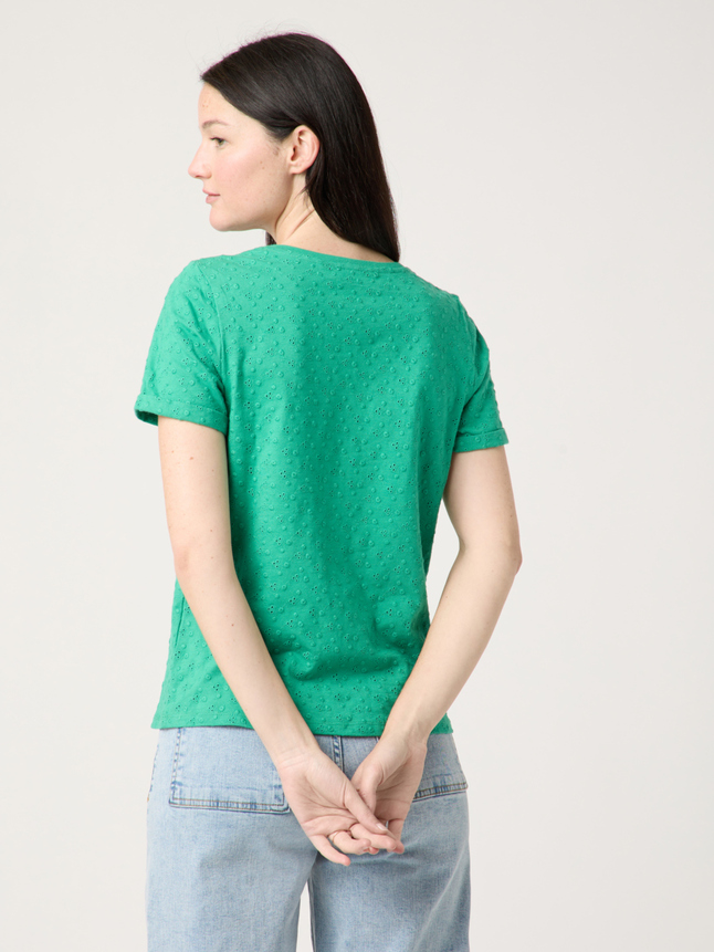Top manches courtes broderies anglaises
