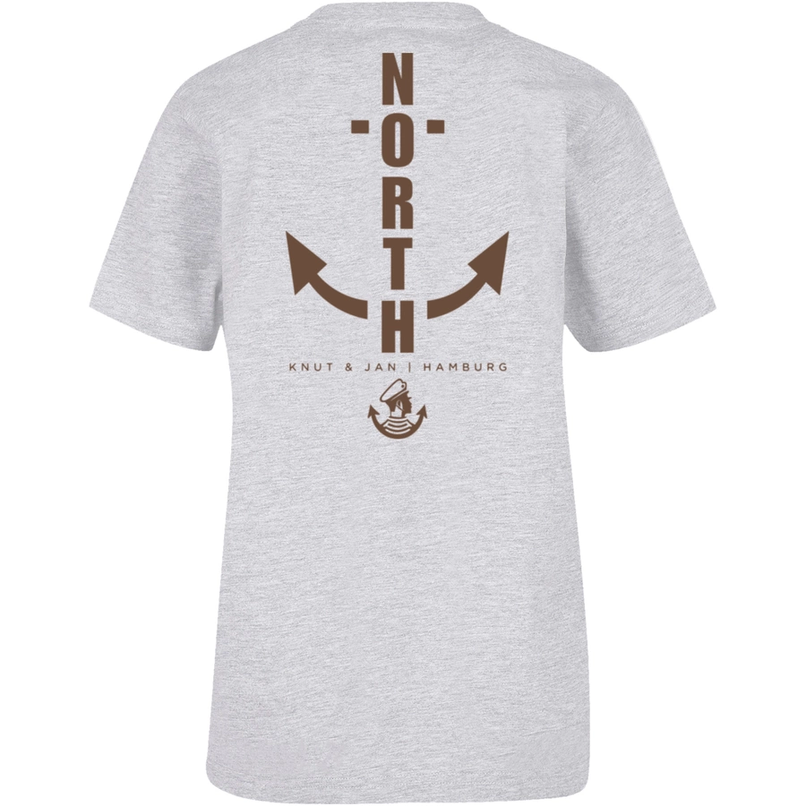 F4NT4STIC T-Shirt North Anker Knut & Jan Hamburg heather grey