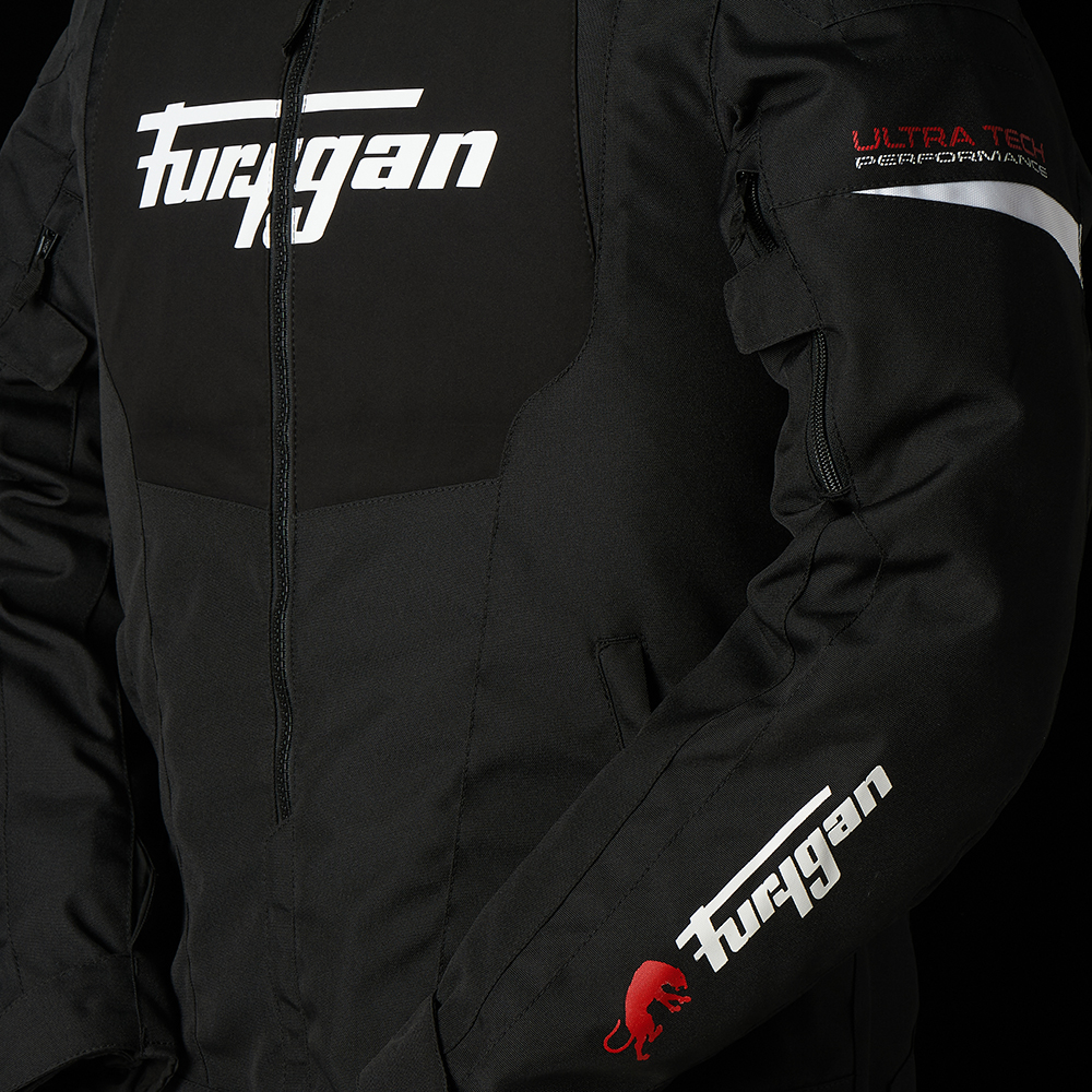 Furygan - Blouson Norman Noir / Blanc / Rouge