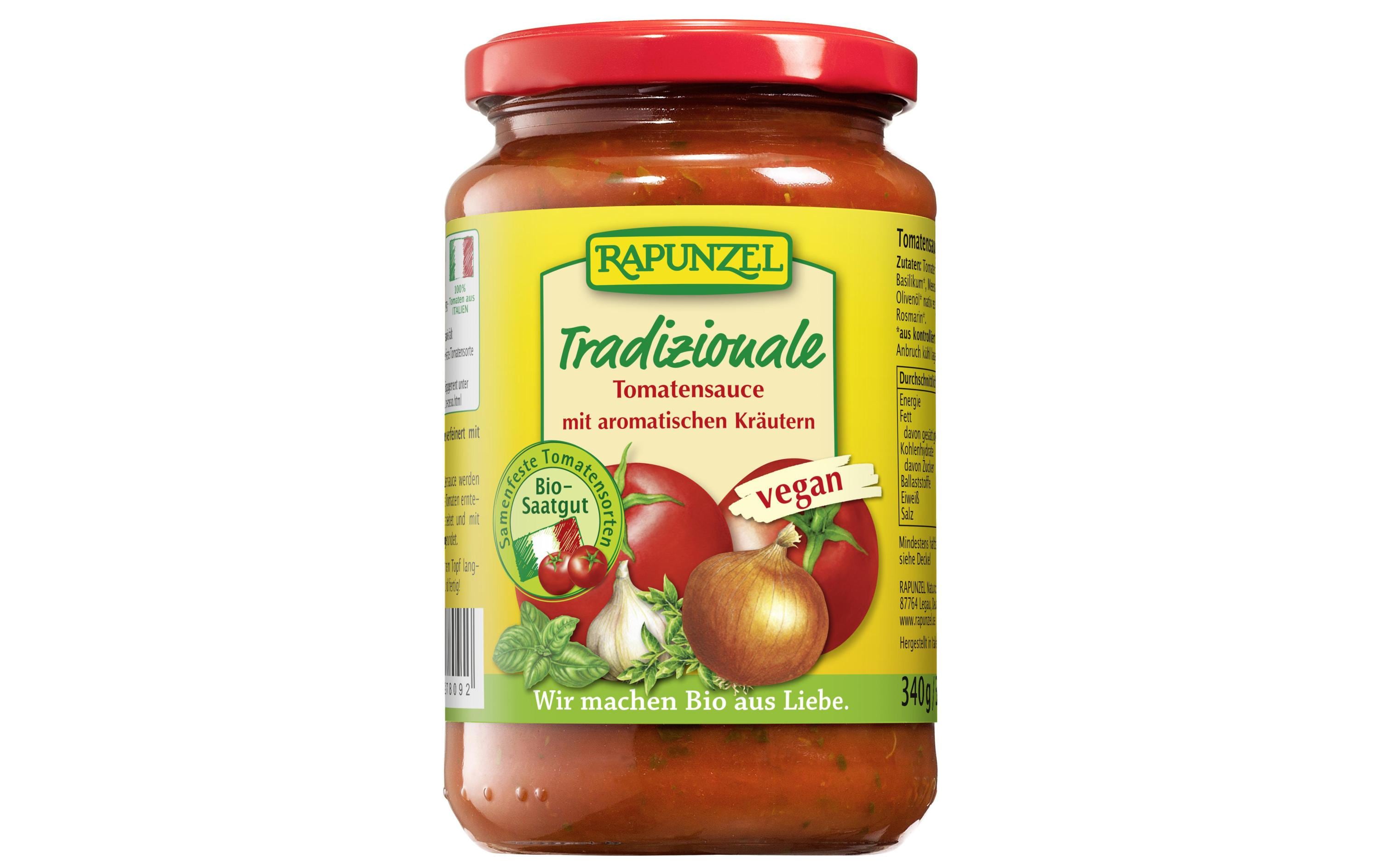 Bio Tomatensauce Tradizionale 340 gTeigwarensauce mit aromatischen Kräutern