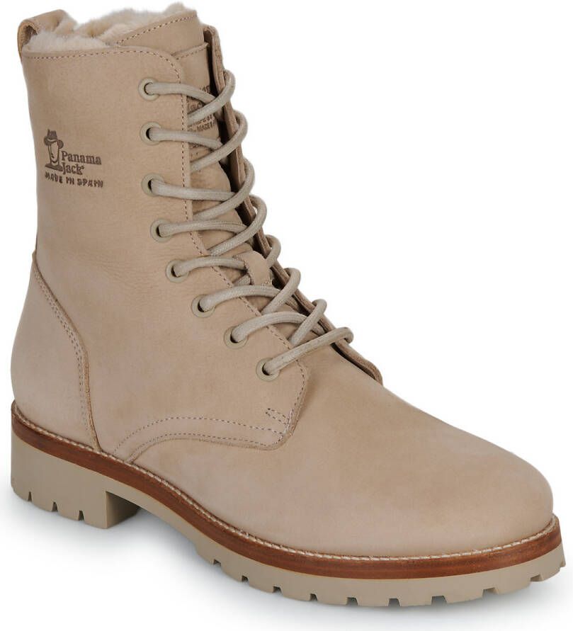 PANAMA JACK nubuck veterboots beige Nubuck Veterboots Dames
