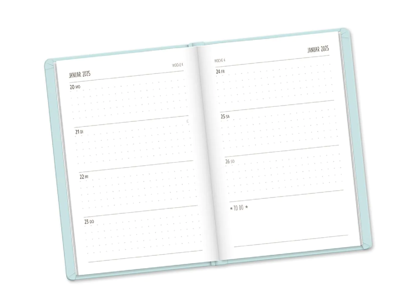 Terminplaner Lederlook, 2025, mint