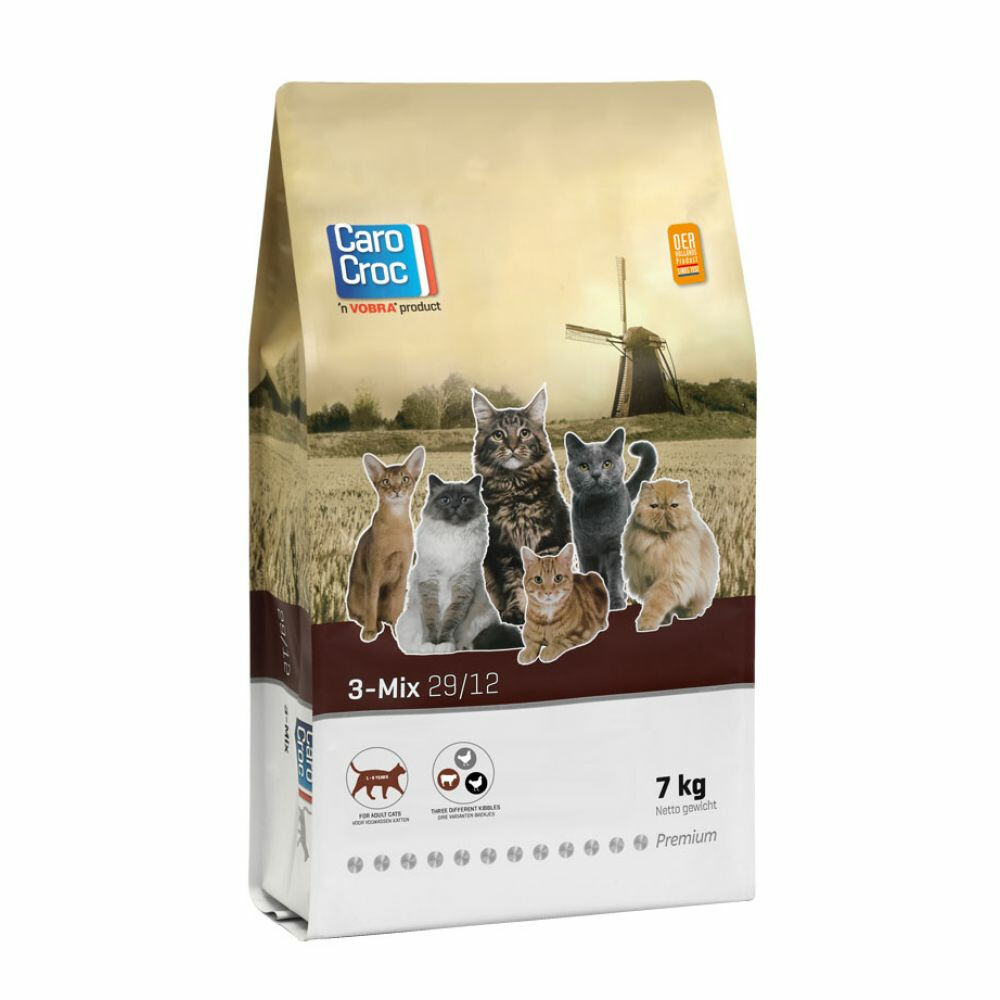 CaroCroc Kattenvoer 3-mix7 kg