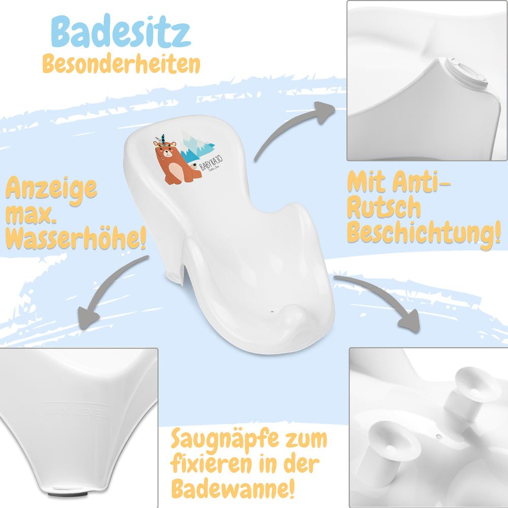 Babykajo 3 Set Baby Badewanne + Baby Wanneneinsatz + Kapuzenhandtuch.
