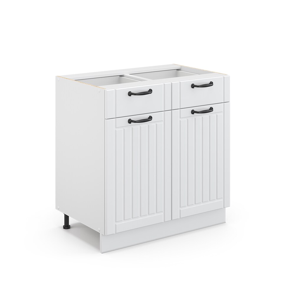 Vicco Schubunterschrank 80 cm FAME Line Küchenschrank Küchenzeile Landhaus Weiß