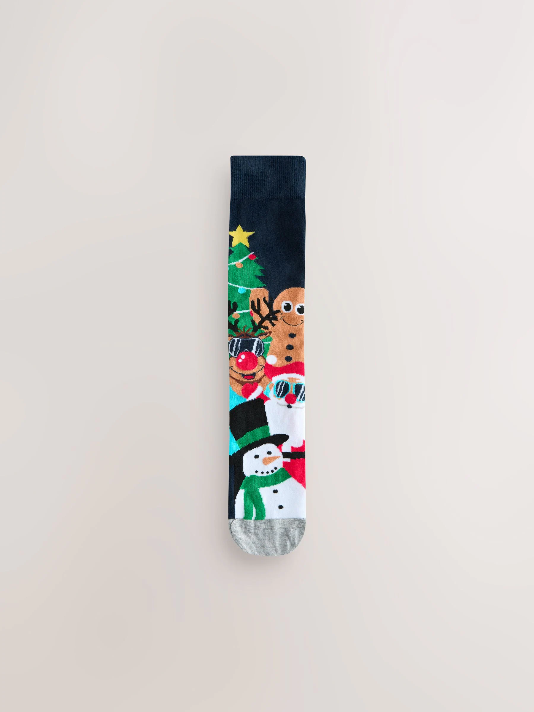Blauw/groen Scenic Rendier - 2 pack sokken met kerstpatroon