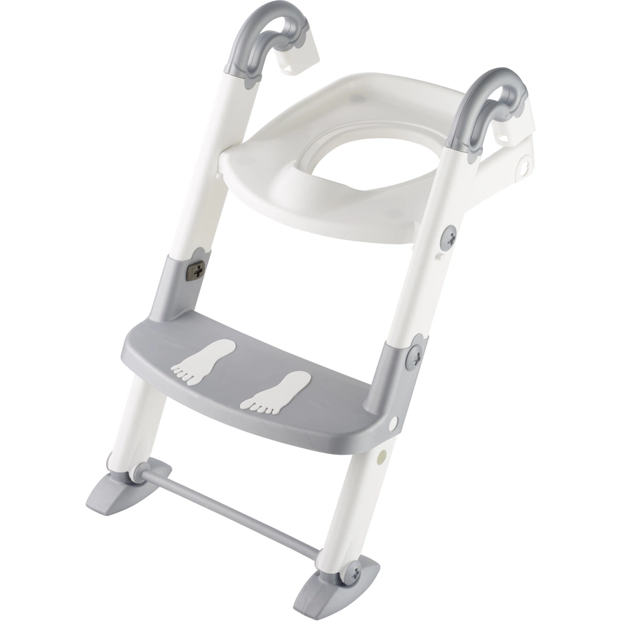 Rotho Babydesign Toilettentrainer Kidskit 3-in-1 silbergrau  weiß
