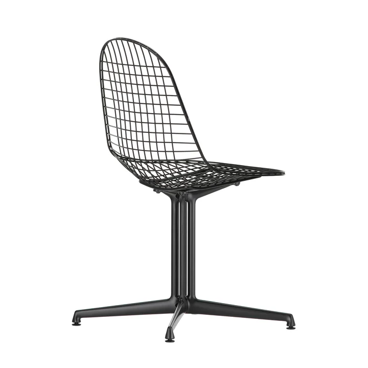 Vitra - Wire Chair DKL, verchromt, Filzgleiter (basic dark)