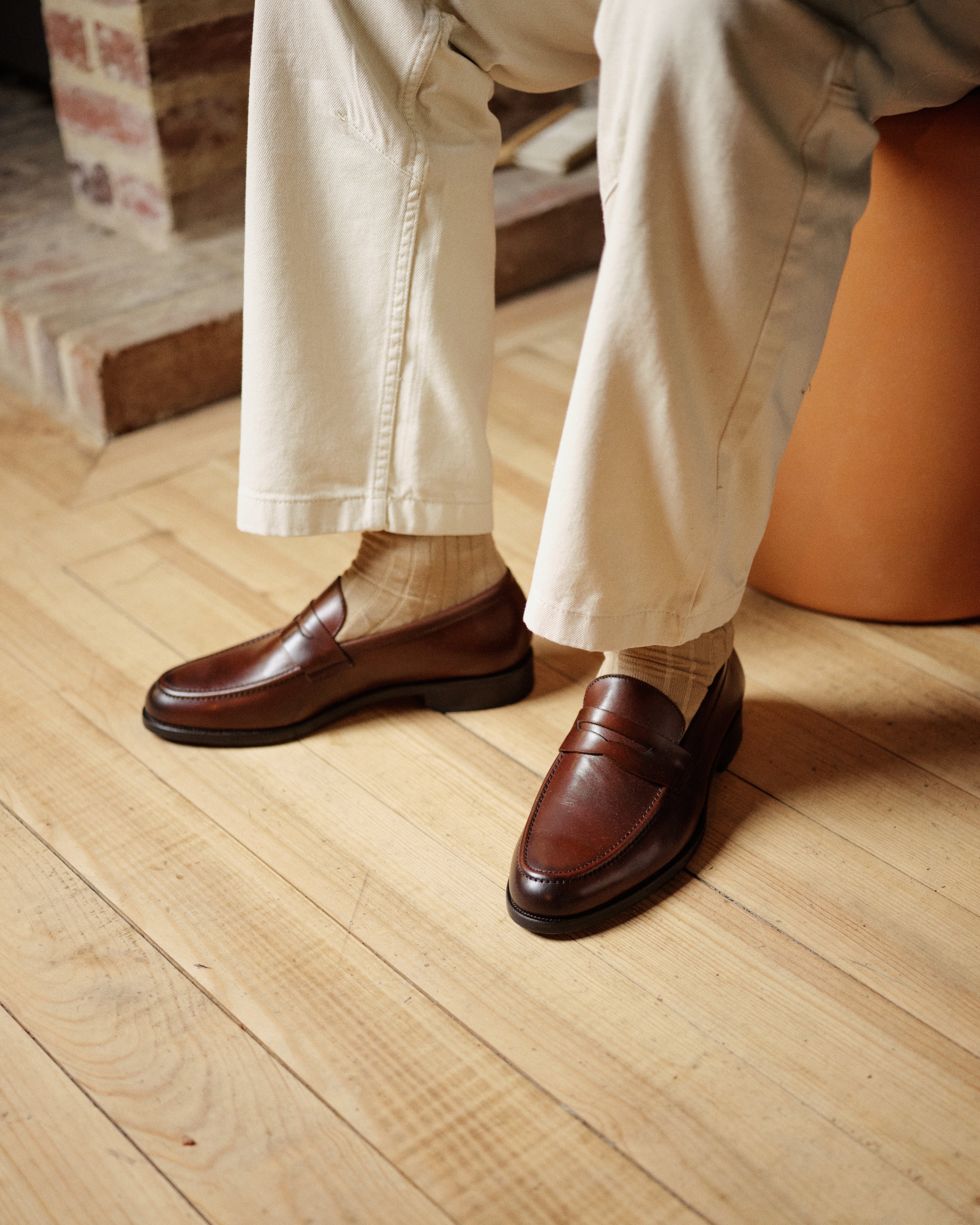 Master-Mocassin en cuir brown