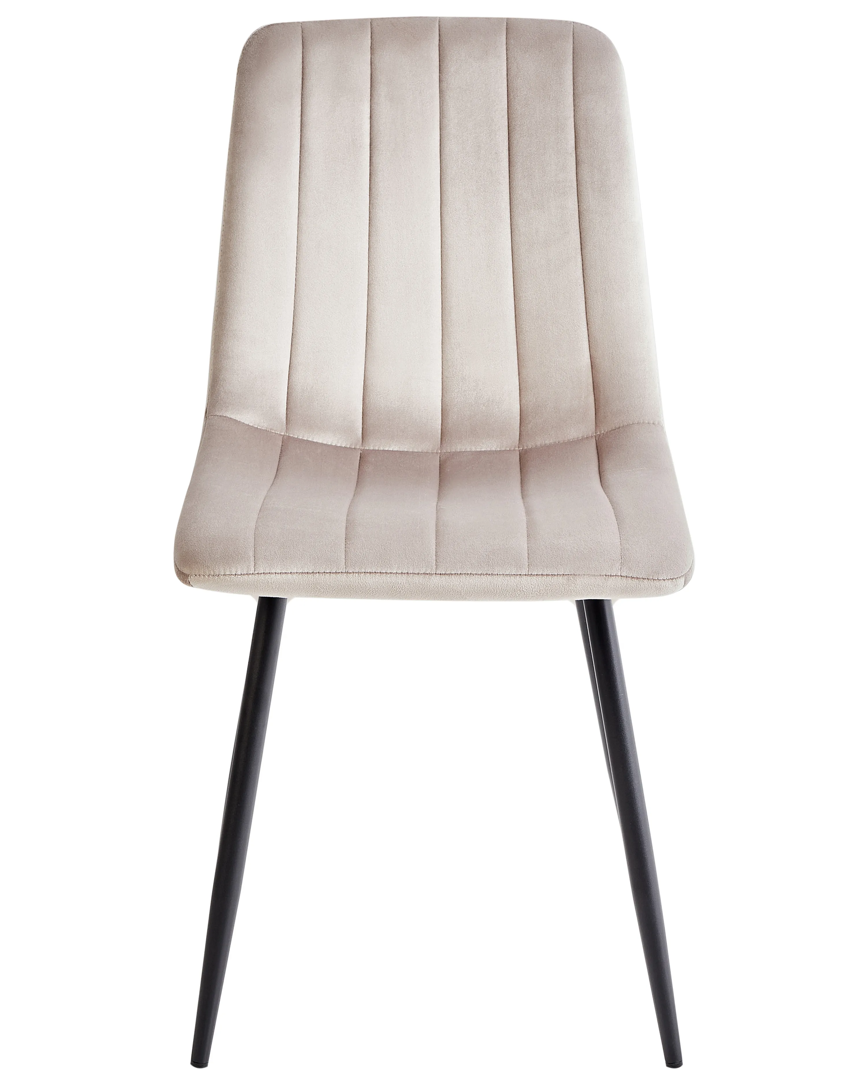 Set van 4 eetkamerstoelen KALISPELL Fluweel Beige