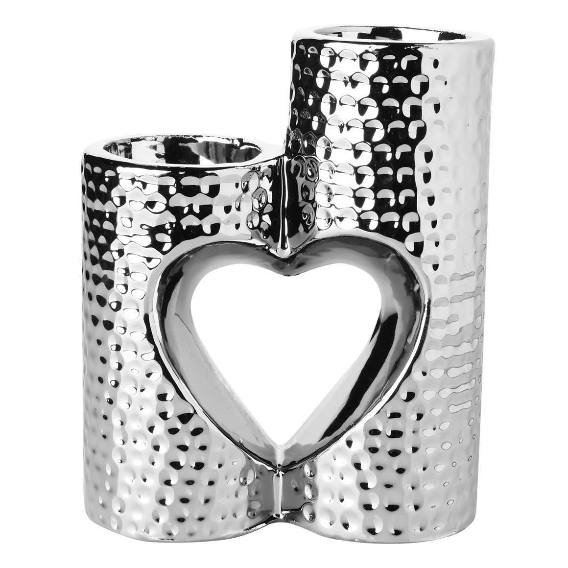 My Home Teelichthalter in Säulen-Form silber