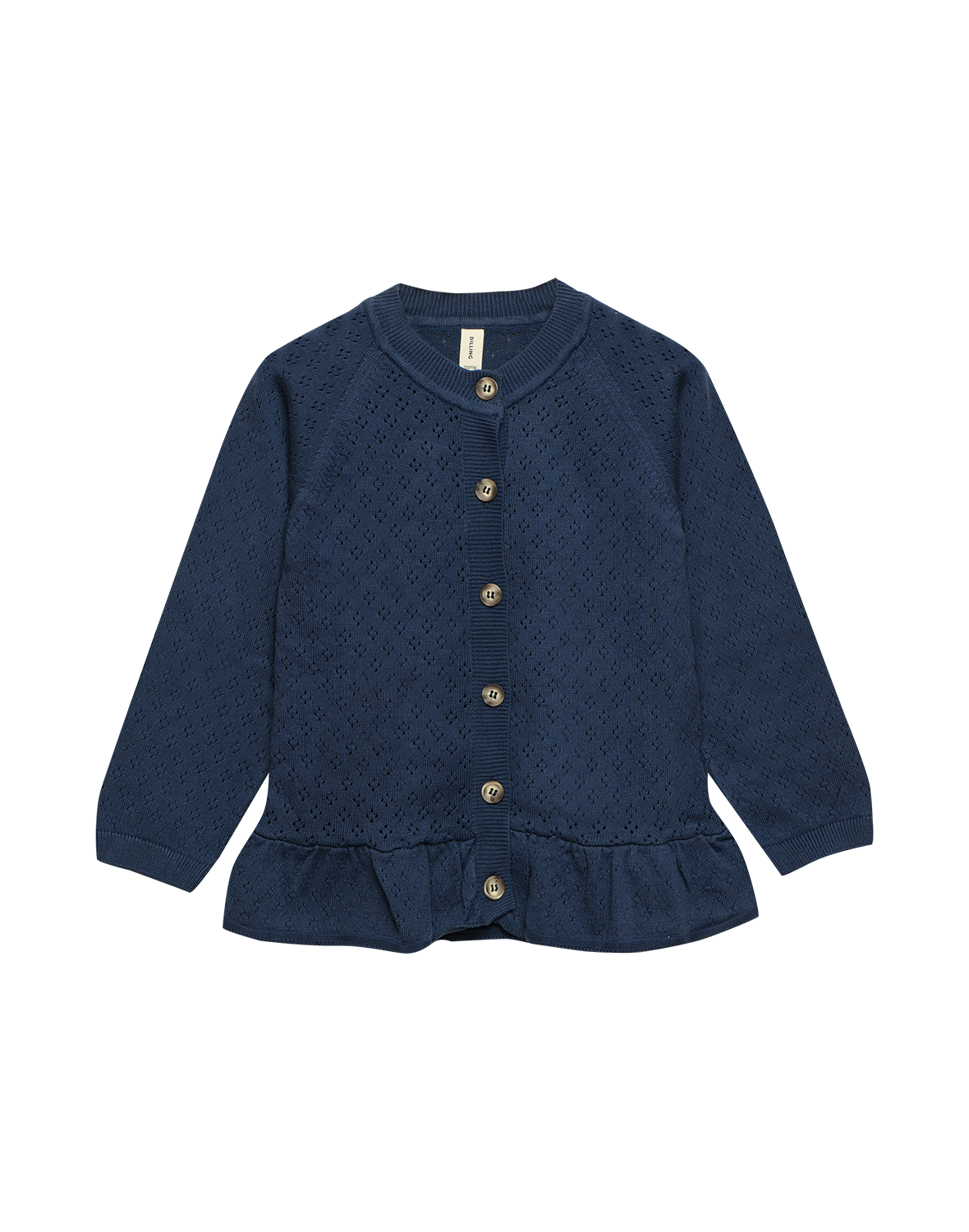 Pointelle cardigan van gebreid katoen voor kinderen