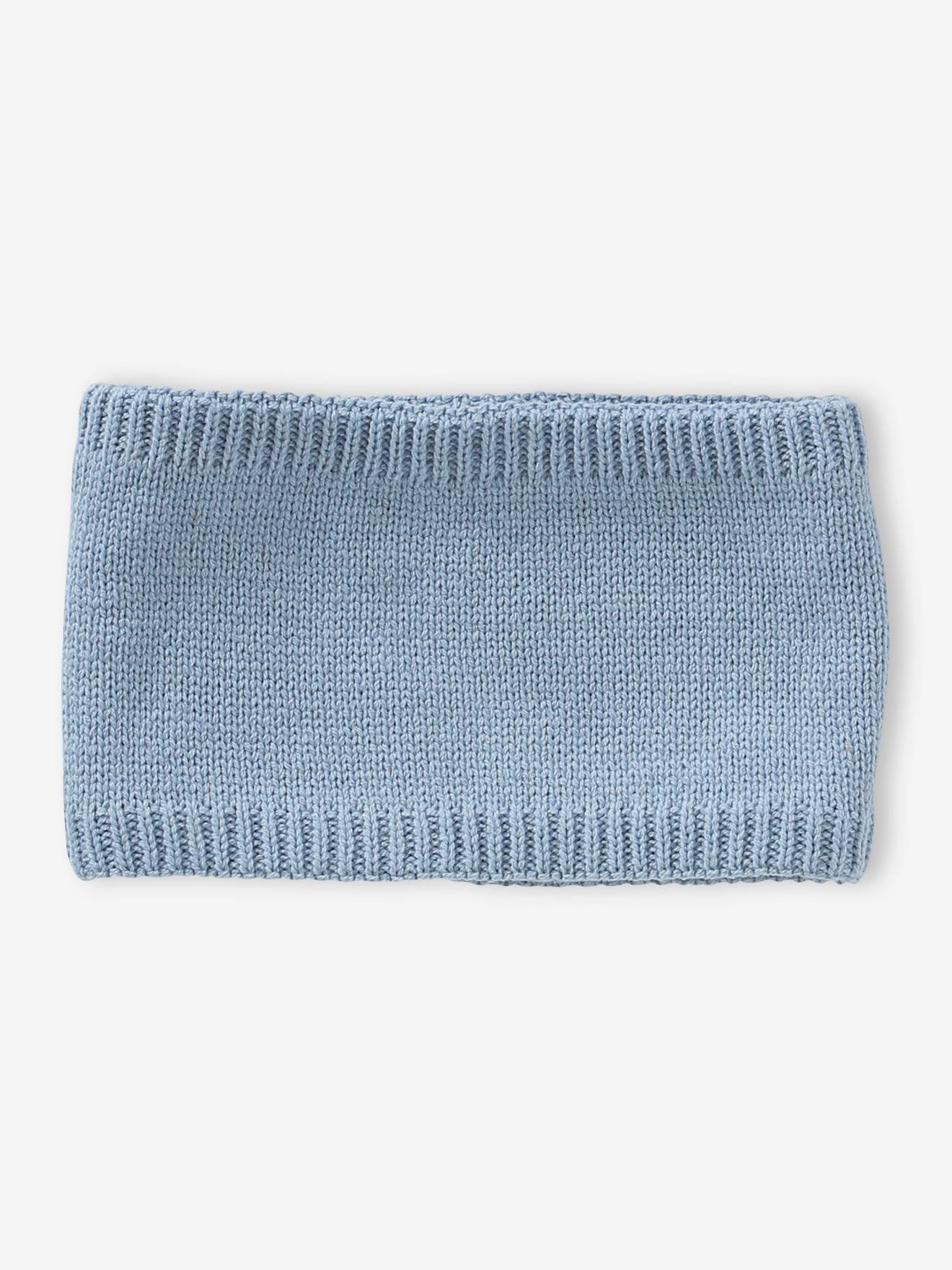 Conjunto para bebê menino: gorro + cachecol tubular + luvas