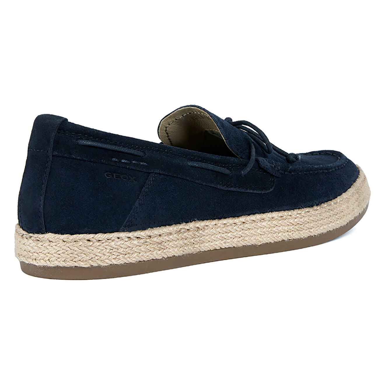 Geox Mocassins en Velours de Cuir Pantelleria bleu marine