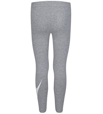 Nike Leggings - Grau Meliert m. Weiß