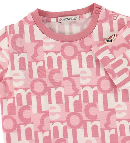 Moncler T-shirt - Rosa m. Print