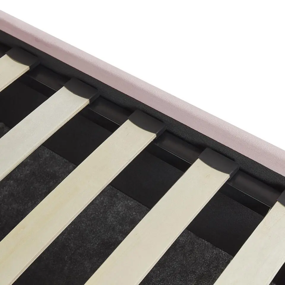 VINCENNES - Bed met opbergruimte - Roze - 140 x 200 cm - Fluweel