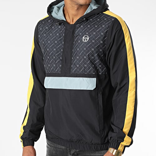 Veste Col Zippé Capuche Replica 39806 Noir Gris Jaune