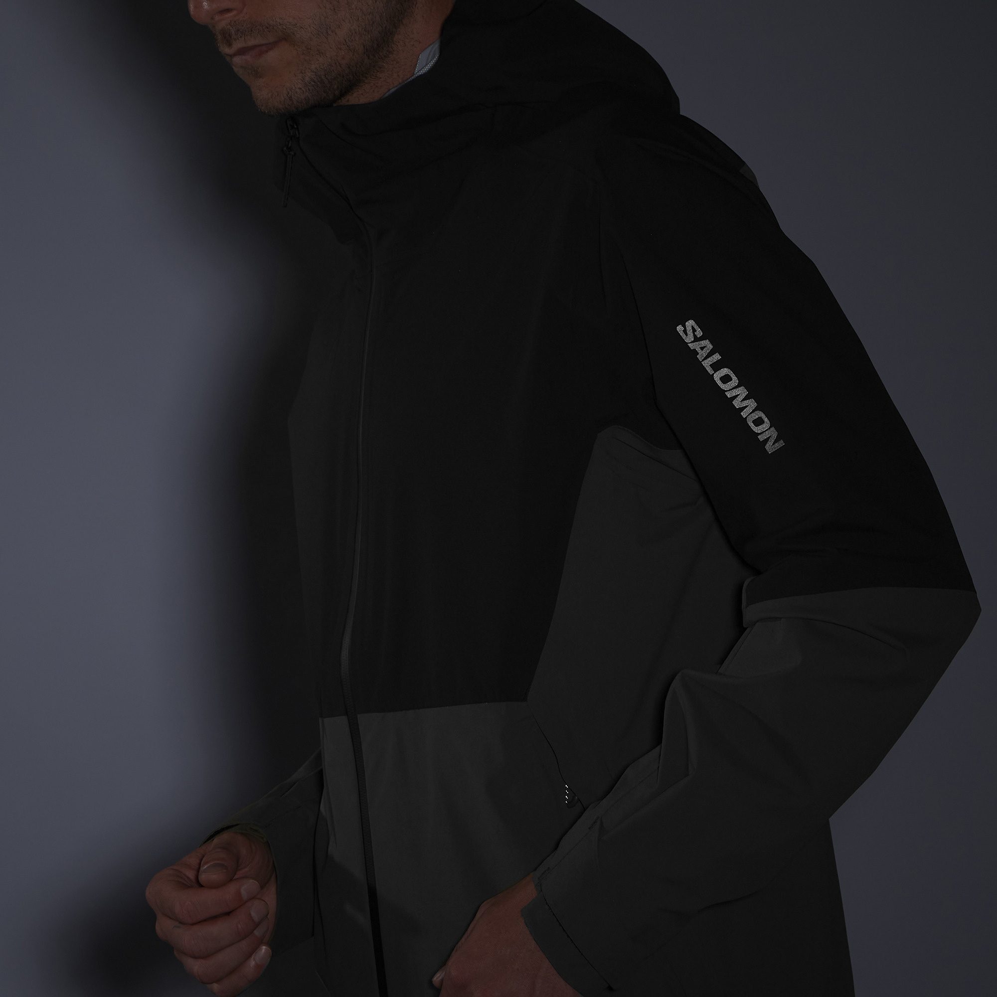 Salomon Outerpath 2.5-Lagen Regenjacke Herren schwarz