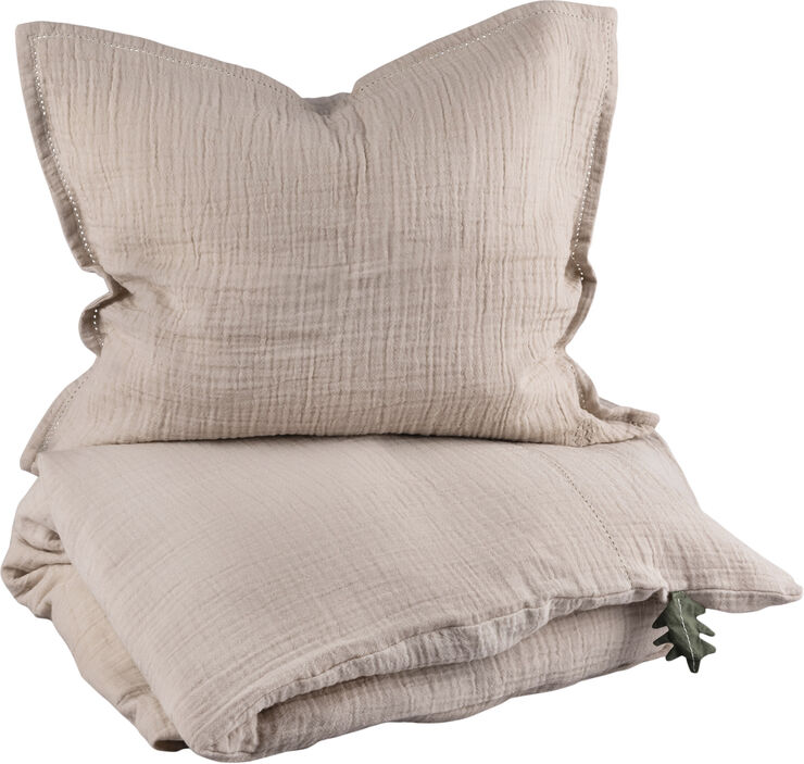Sebra Sengetøj, baby, musselin, seabreeze beige