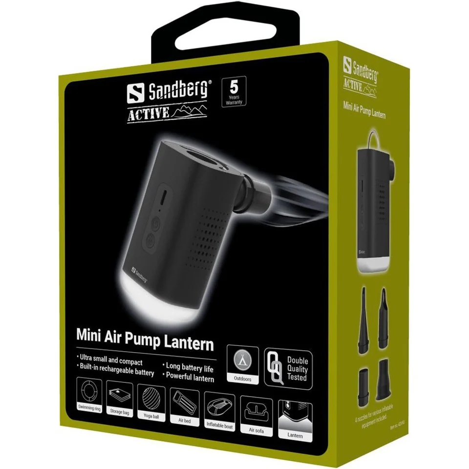 Sandberg - Mini luftpumpe & lanterne