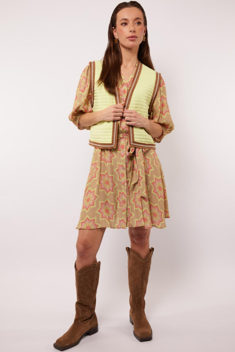 Fluresk groene dames gilet