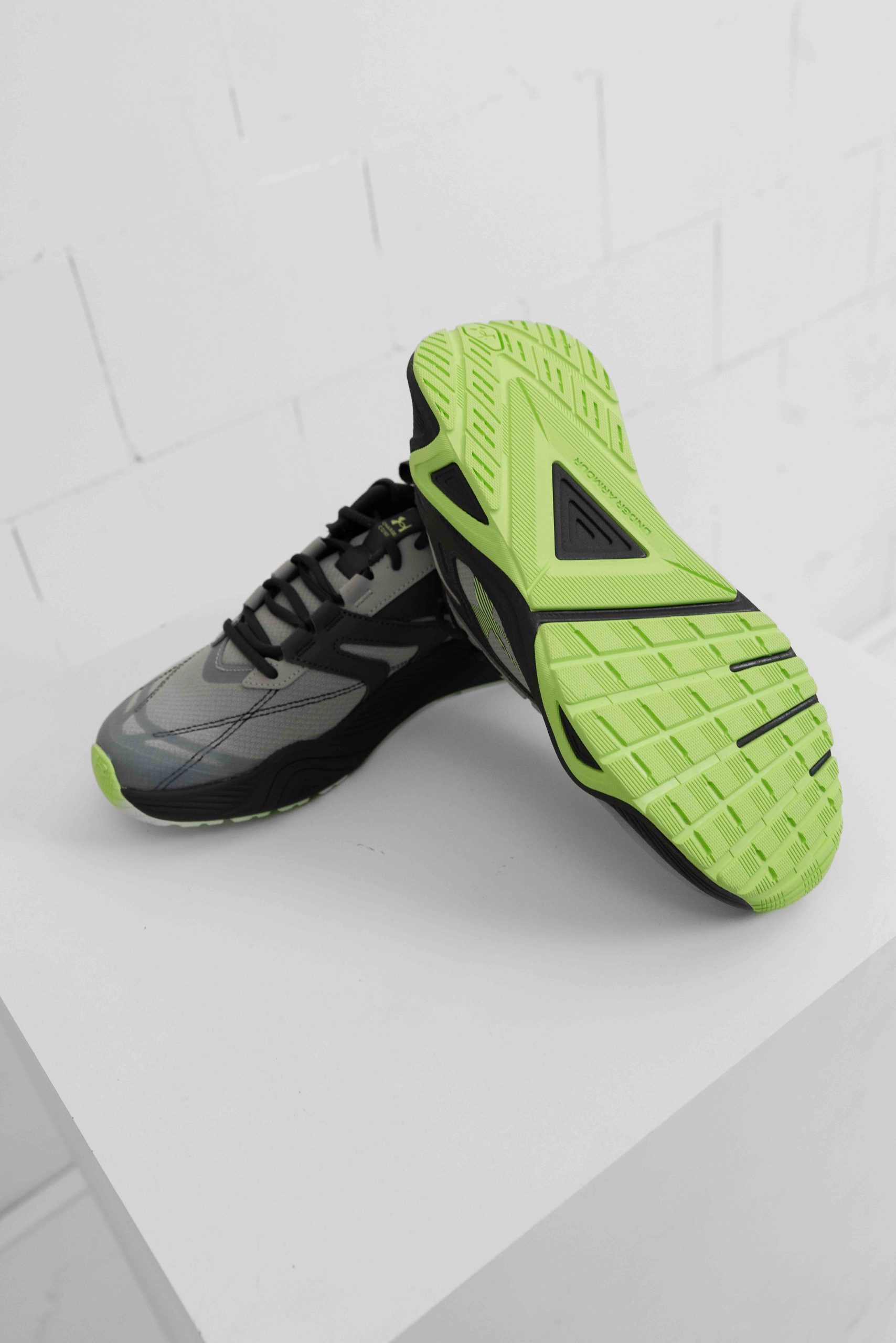 Under Armour Charged Commit TR 5 Sneakers Heren Grijs/Lichtgroen