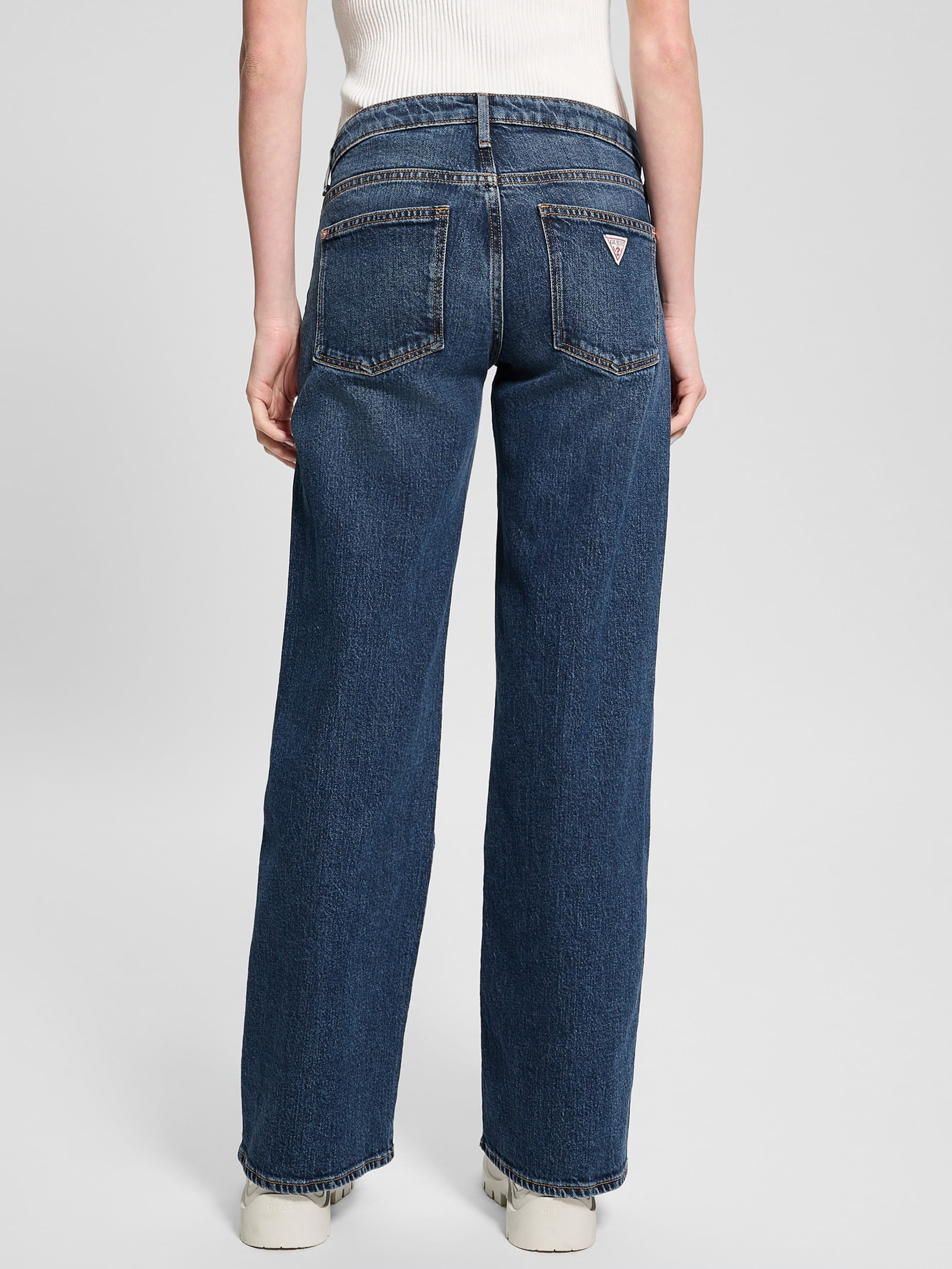 Calça jeans folgada de cintura baixa