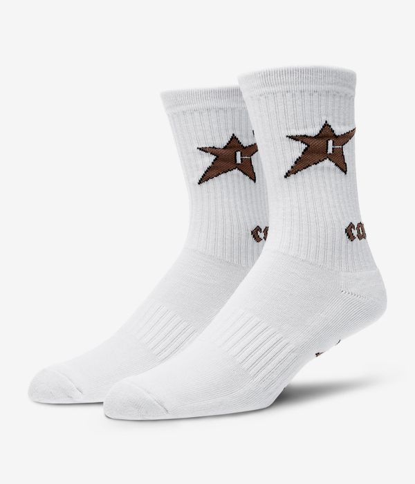 Carpet Company C-Star Logo Socken US 9-12 (white brown)
