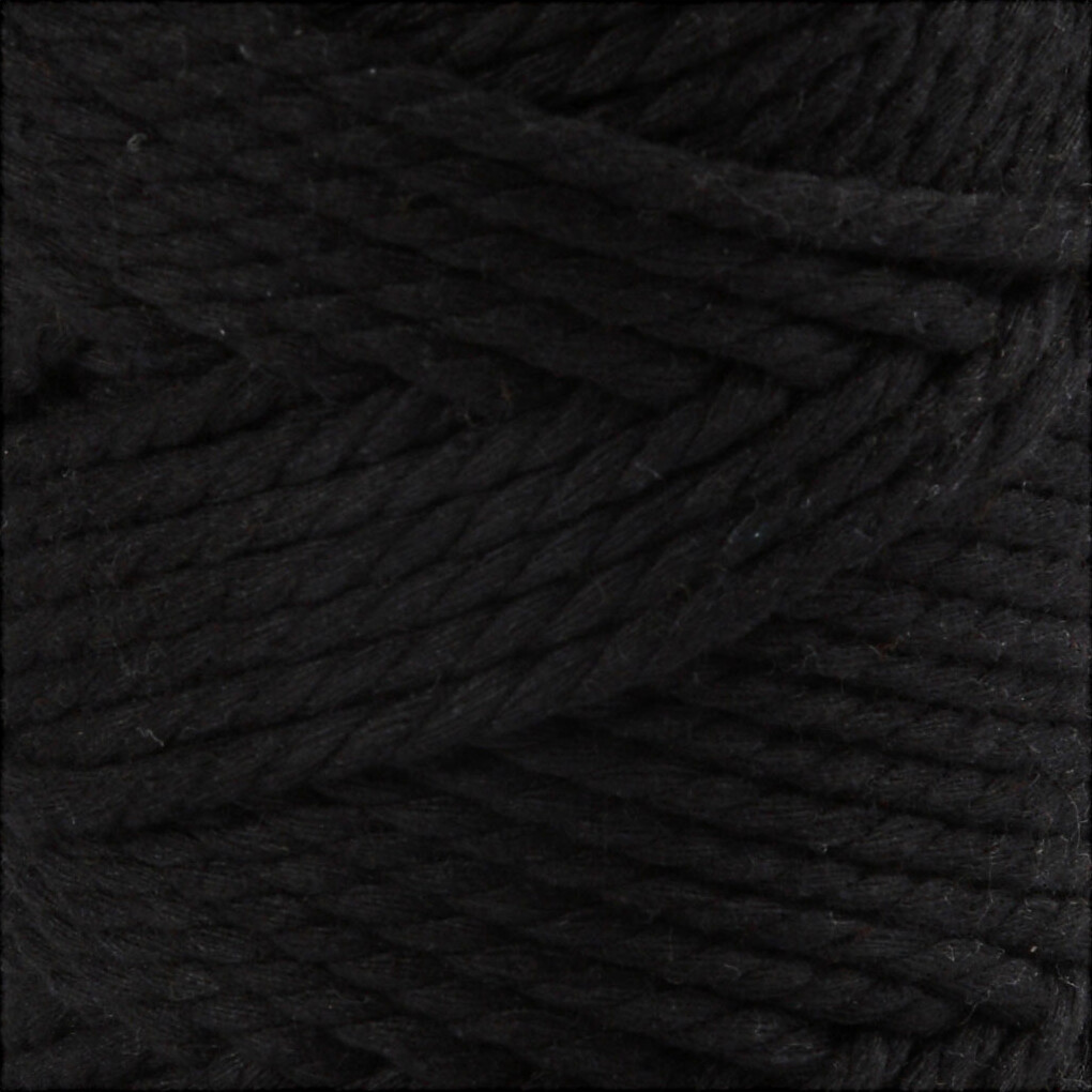 Macramé Reb - L 55 M - Ø 4 MM - Sort - 330 G