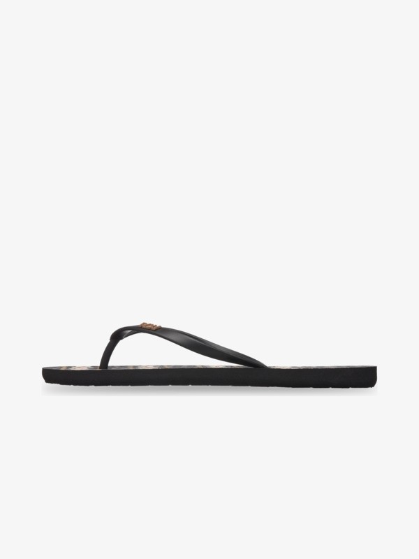 New Viva Printed Tongs Noir Femme