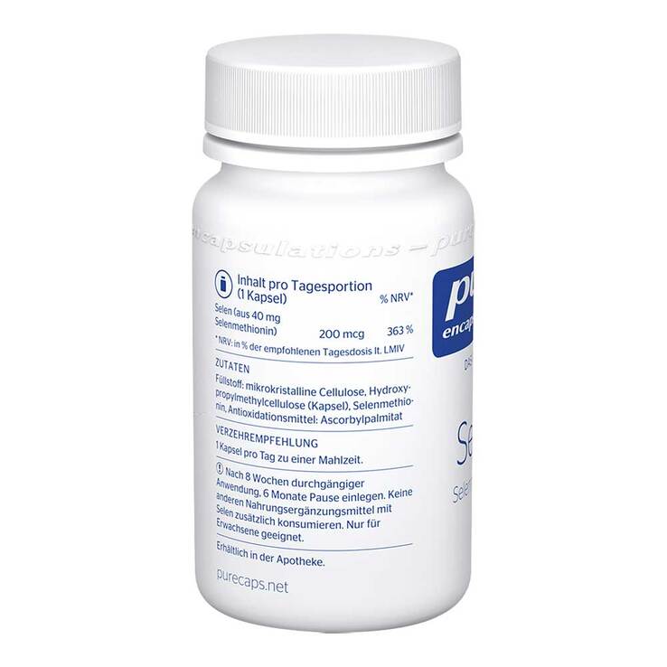 Pure Encapsulations Selen Selenmethionin Kapseln, 60 St