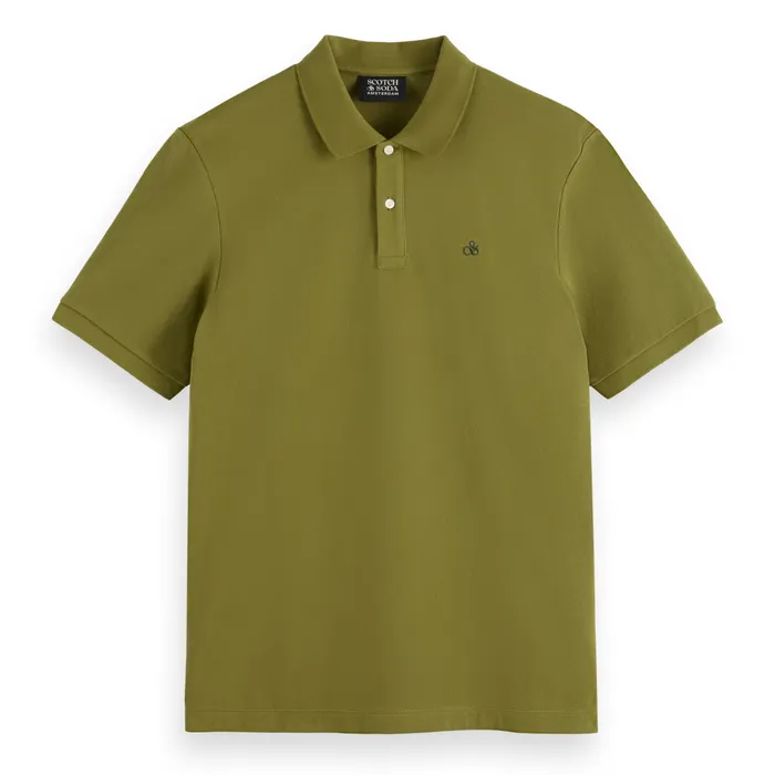 Scotch & Soda Essential Organic Cotton Pique Polo Heren