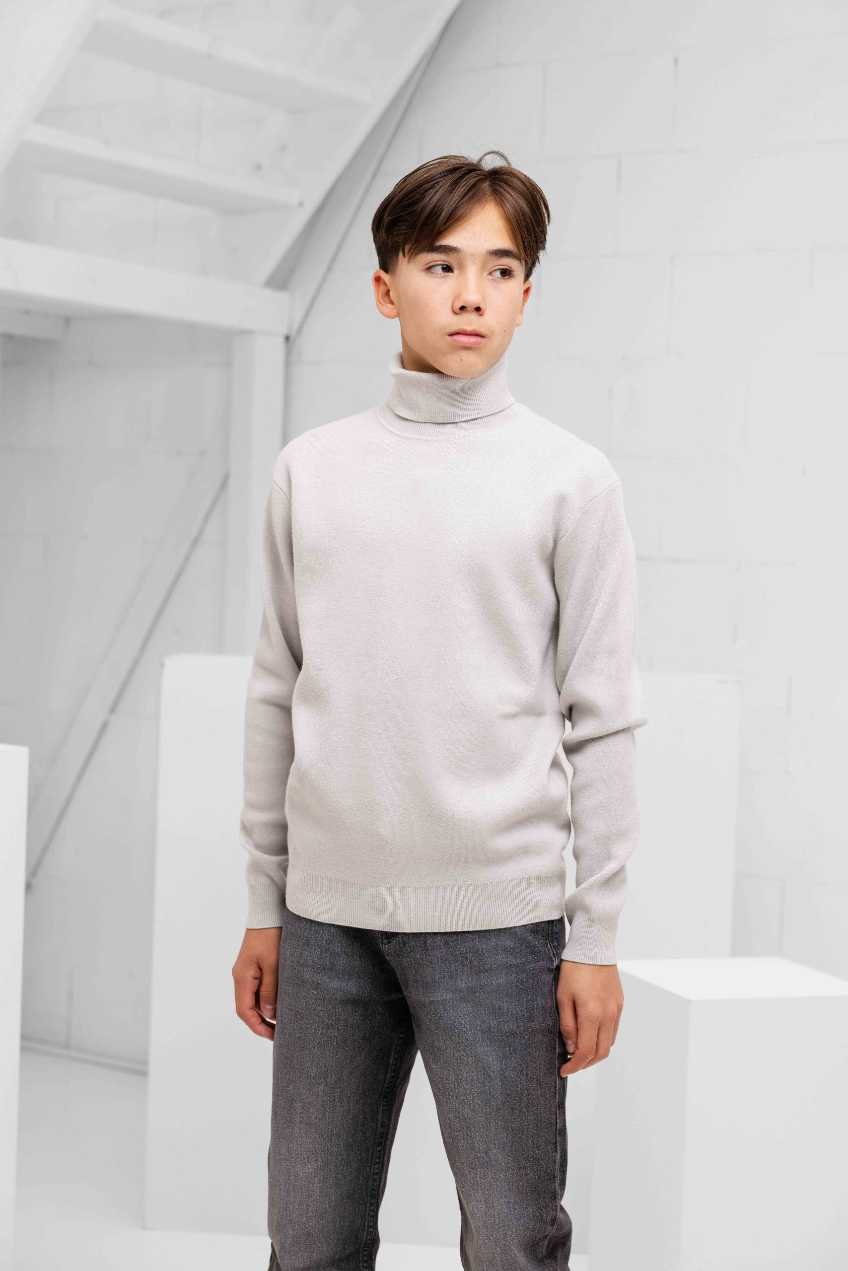 Antony Morato Stuttgart Col Sweater Kids Lichtgrijs