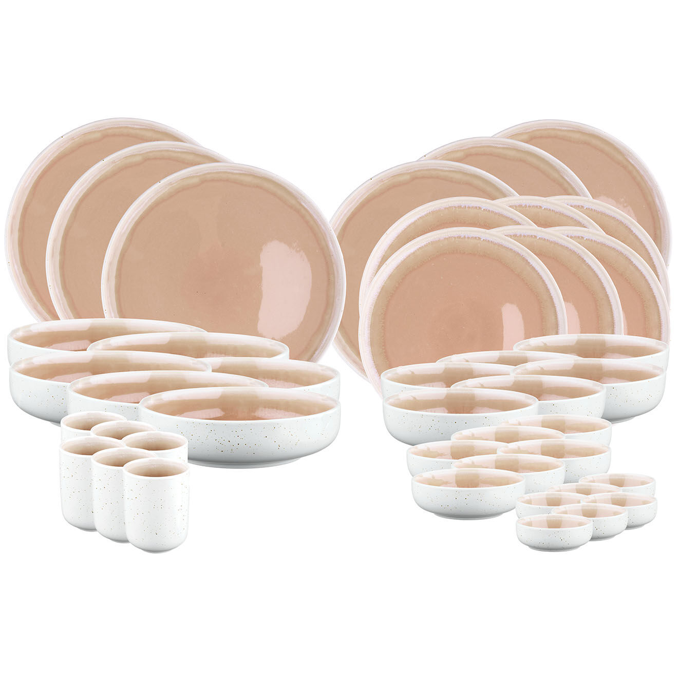 Bjorn Service Complet Oxygen rose poudre/beige - 42 pièces