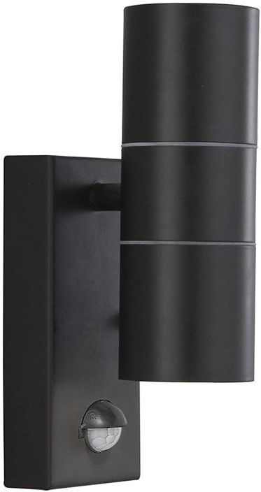Buitenlamp 7008-2BK met sensor Metro
