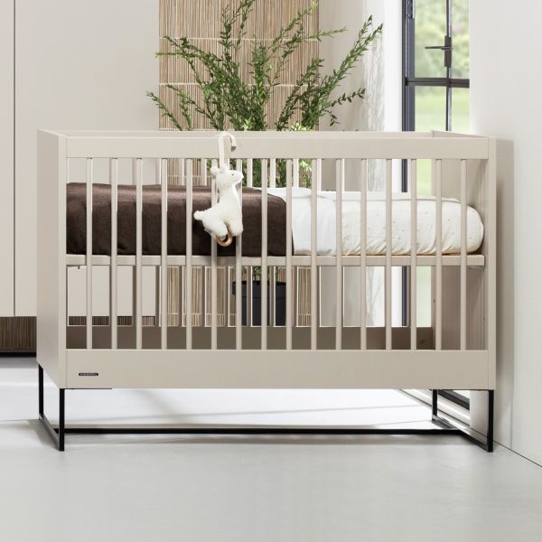 Kidsmill Modular 2 Babybed Mat Oatmeal - Zwart - 60 x 120 cm