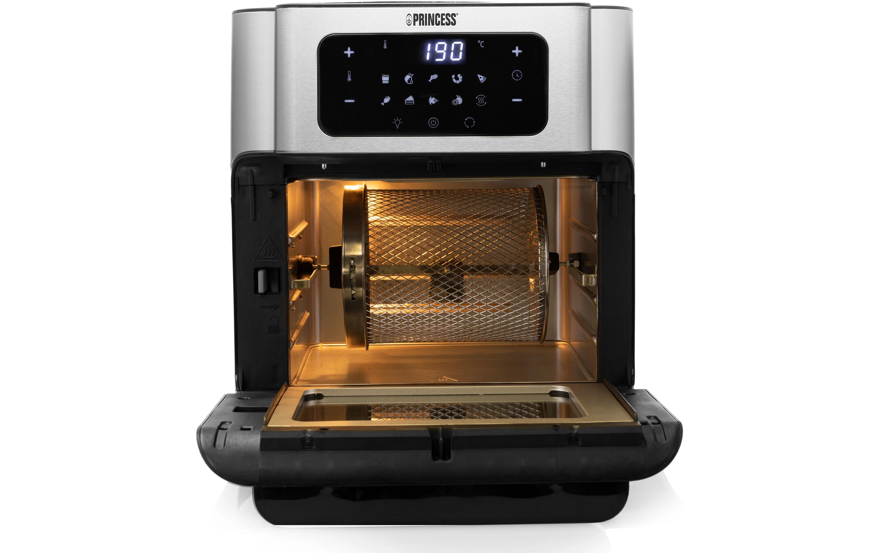 Heissluftofen mit Frittierfunktion 10 l, Schwarz<br>Heissluftfritteuse