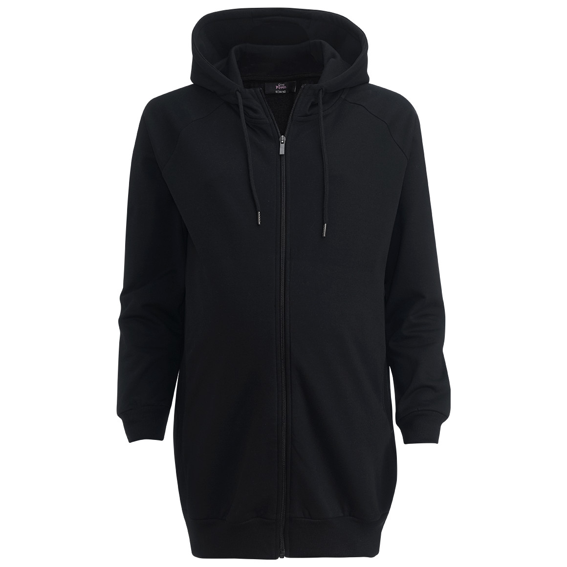 Gina Mama Damen Umstands-Sweatjacke mit Kapuze schwarz