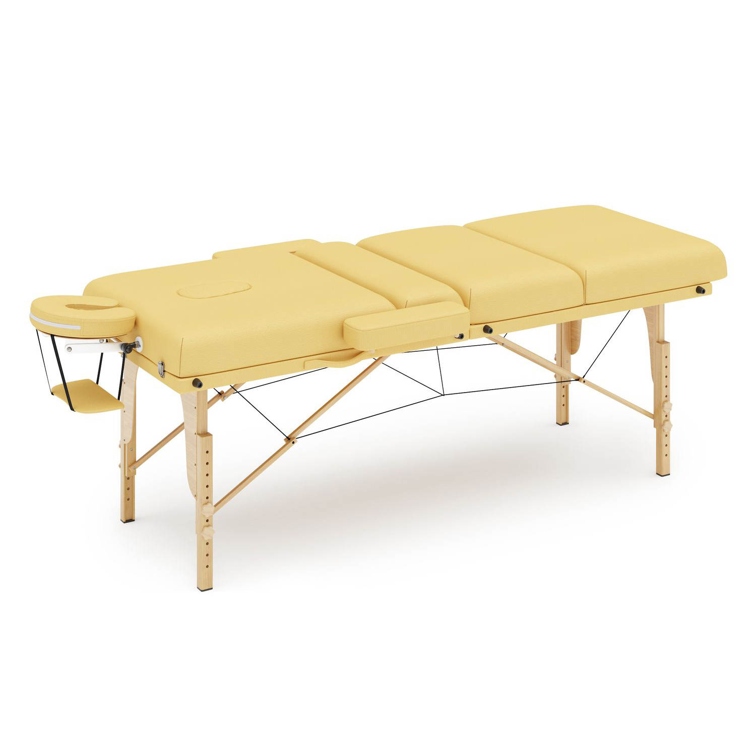 Massageliege 4-Zonen gelb