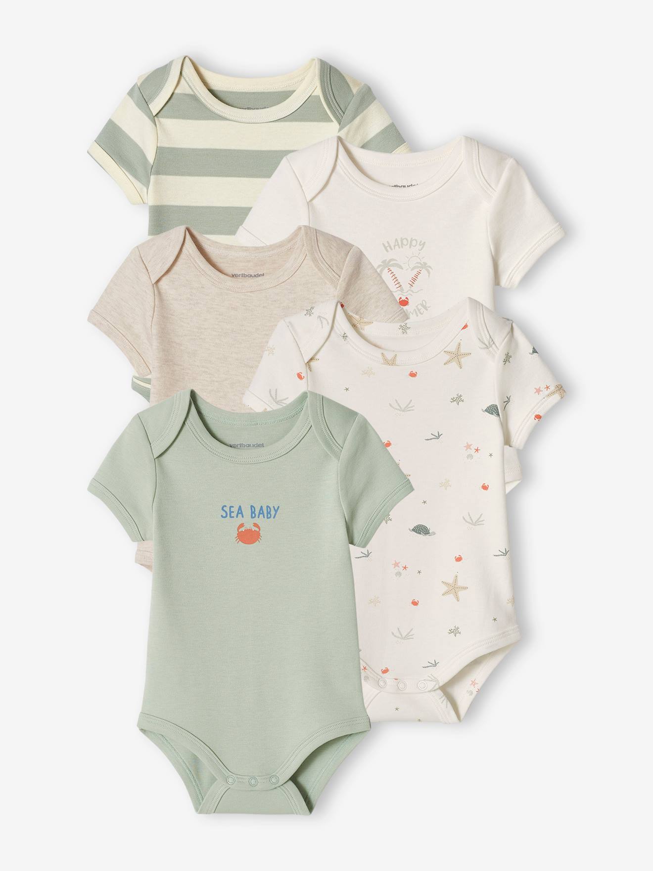 Conjunto de 5 bodies com cavas americanas 
