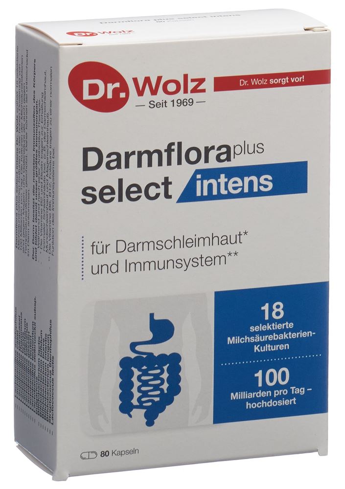 DR. WOLZ Darmflora Plus Select Intens Kaps Blist 80 Stk